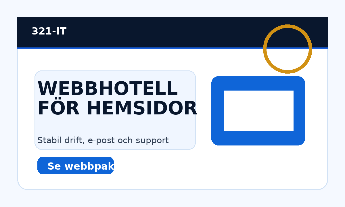 Webbhotell för hemsidor