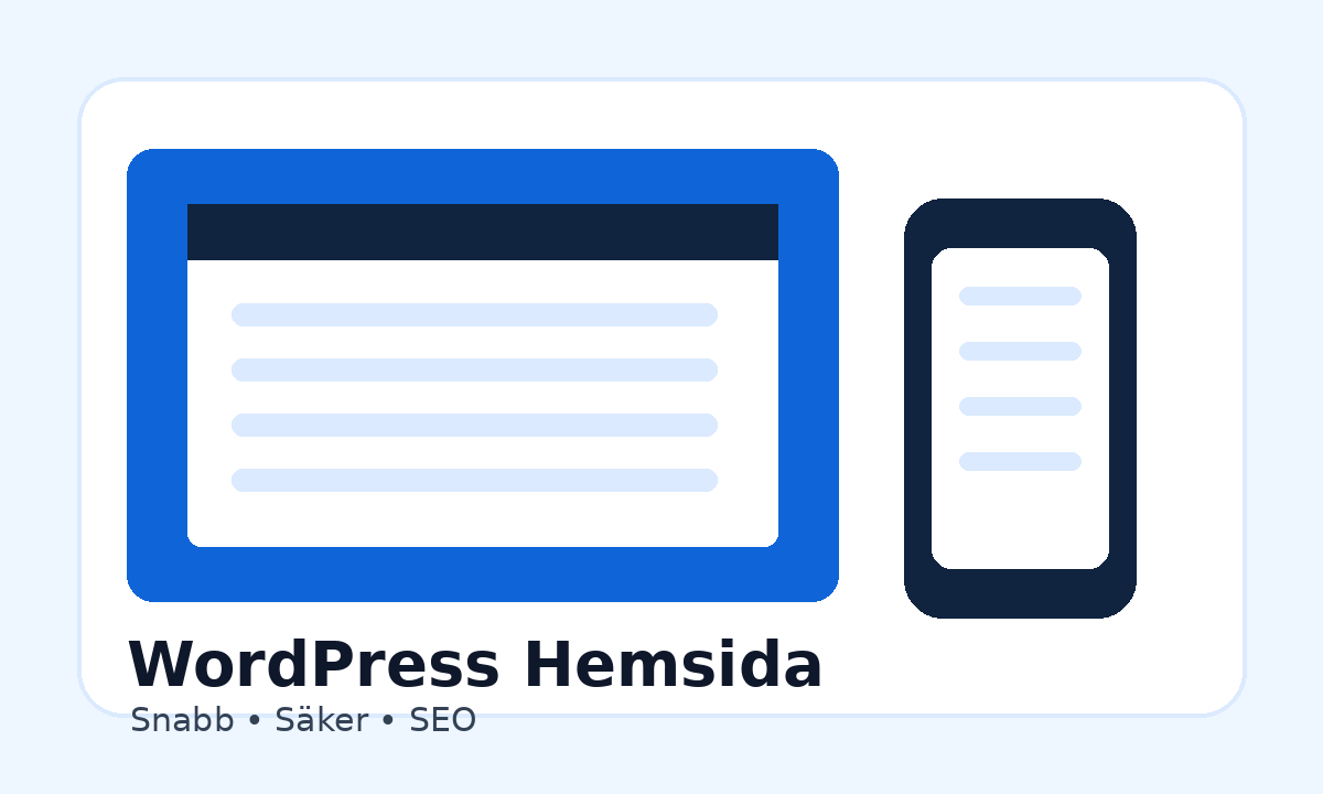 WordPress hemsida för företag