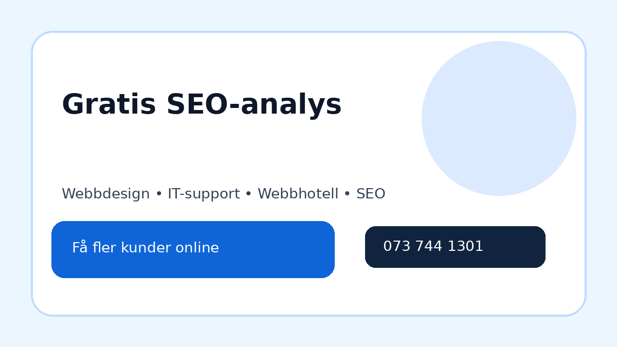 Gratis SEO-analys