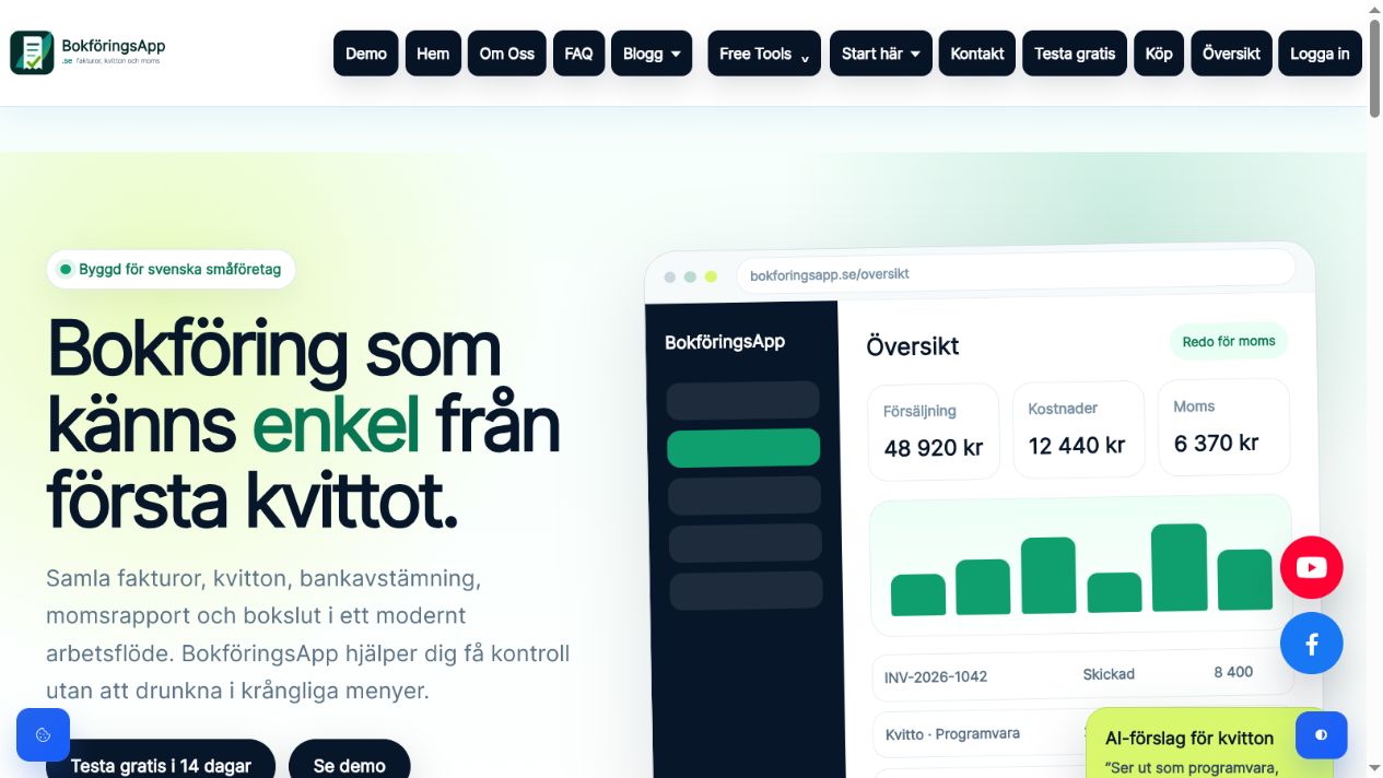 Skärmbild av BokföringsApp.se