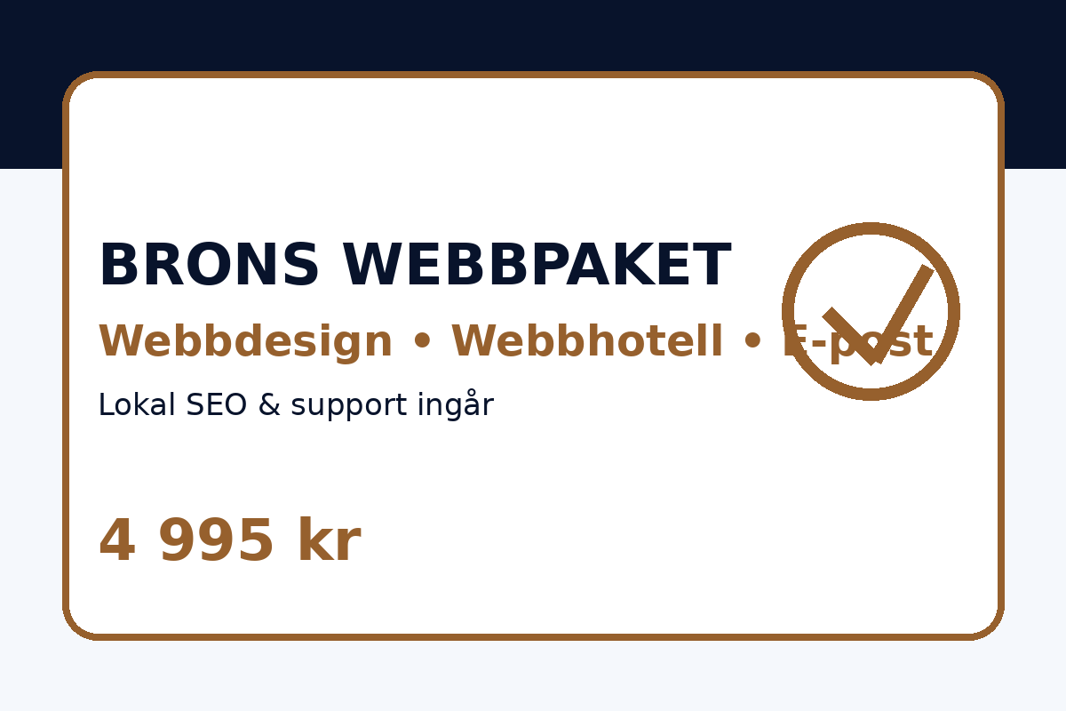 Brons Webbpaket